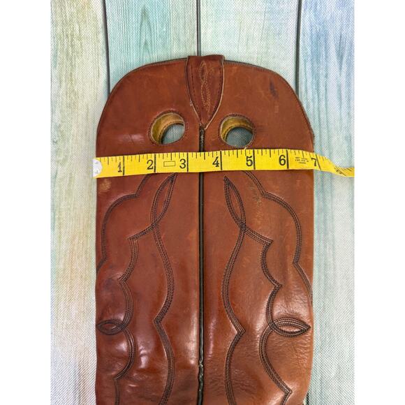 Sanders Boot Makers Vintage Brown Western Cowboy Boots Size 8.5 Brown 90's Tall - Picture 8 of 11